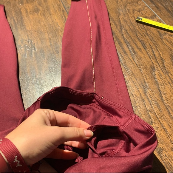 Nike | NWT Women's Yoga 7/8 Lurex Tights Dark Beetroot - Picture 11 of 11